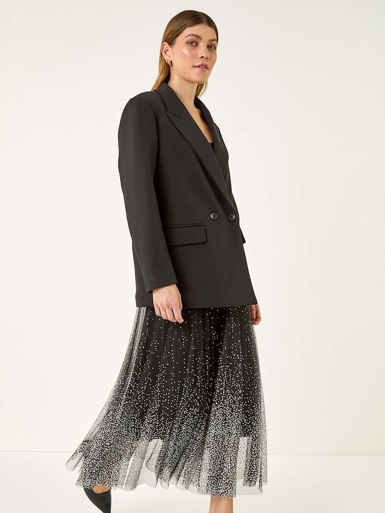 Roman Black Premium Stretch Ponte Blazer - Image 1 of 5