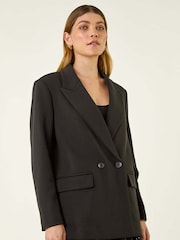 Roman Black Premium Stretch Ponte Blazer - Image 2 of 5