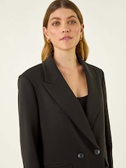 Roman Black Premium Stretch Ponte Blazer - Image 4 of 5
