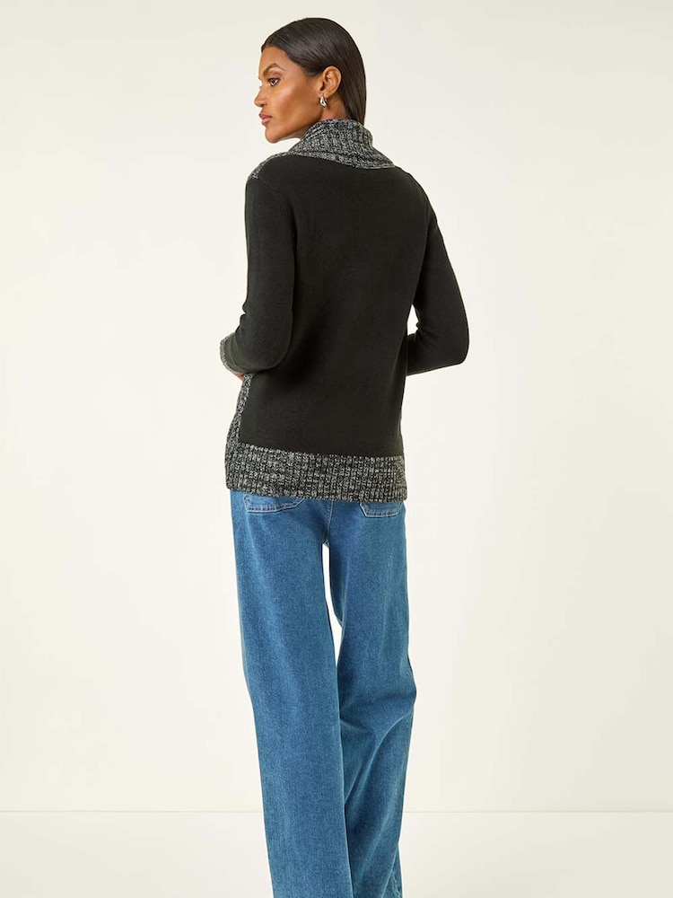 Roman Grey Textured Knit Wrap Cardigan - Image 2 of 5