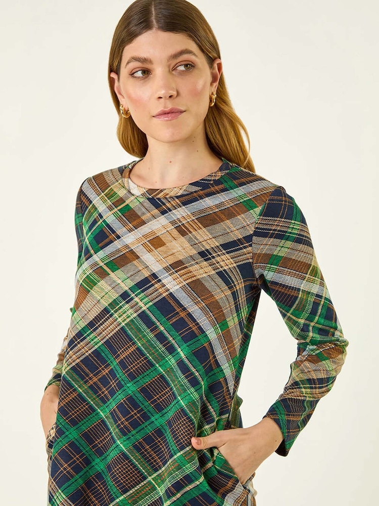 green plaid swing dress Buy Roman Check Print Pocket from Next USA YGroup_sc14090