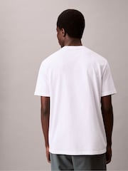 Calvin Klein White Embroidered Monogram Logo Relaxed T-Shirt - Image 2 of 6