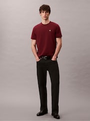 Calvin Klein Red Embroidered Monogram Logo Relaxed T-Shirt - Image 3 of 6
