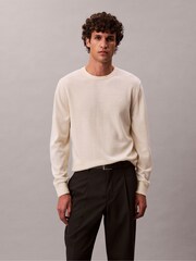Calvin Klein White Merino Wool Classic Sweater - Image 1 of 4
