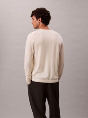 Calvin Klein White Merino Wool Classic Sweater - Image 2 of 4