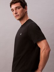 Calvin Klein Black Embroidered Monogram Logo Relaxed T-Shirt - Image 5 of 6