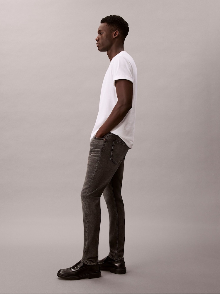 Calvin Klein Grey Slim Tapered Jeans - Image 2 of 6