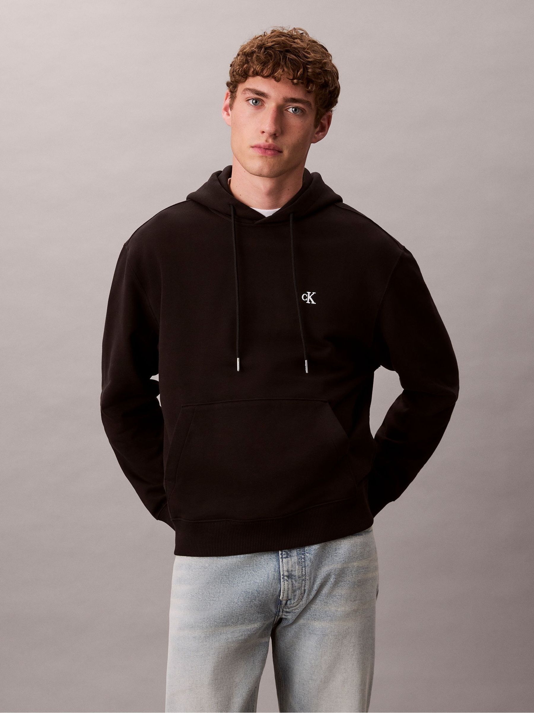 Buy Calvin Klein Black Monogram Hoodie from Next Romania