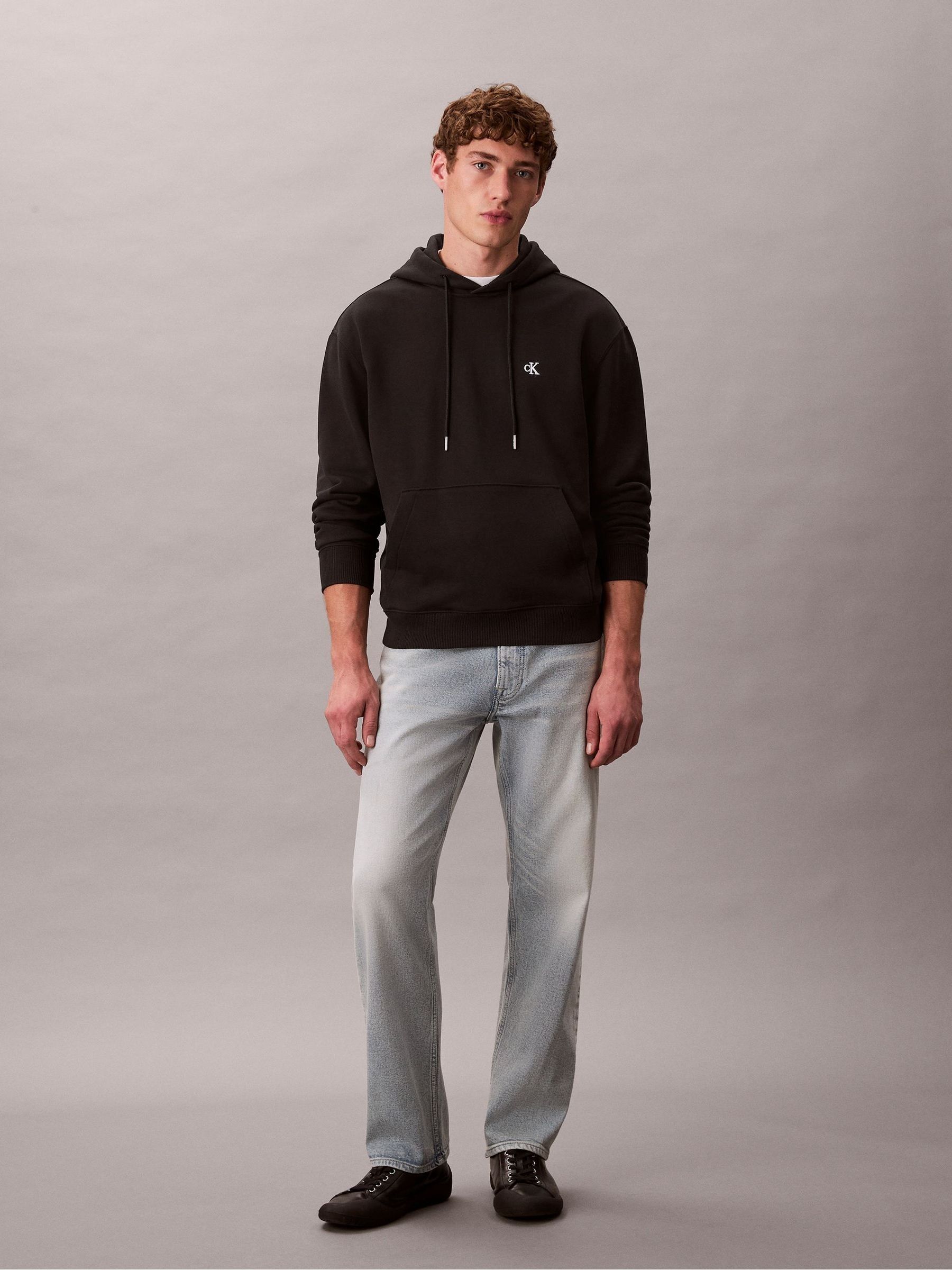 Buy Calvin Klein Black Monogram Hoodie from Next Romania