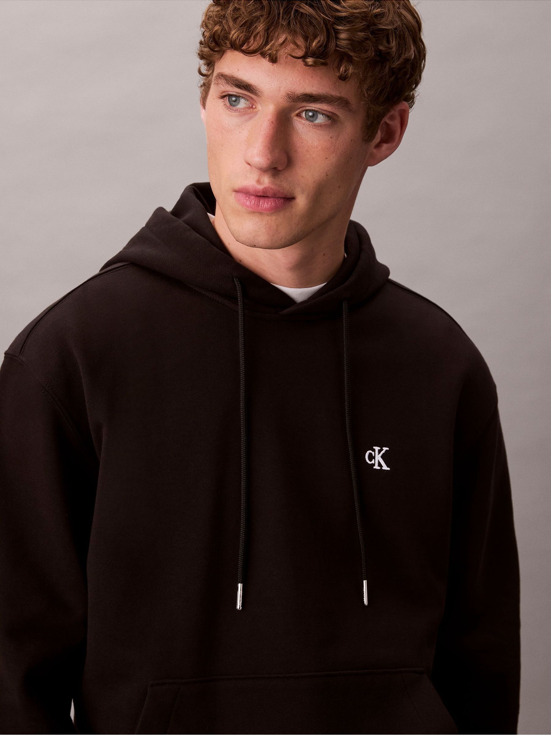 Buy Calvin Klein Black Monogram Hoodie from Next Romania