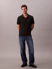 Calvin Klein Black Cotton Pique Classic Polo Shirt - Image 2 of 6