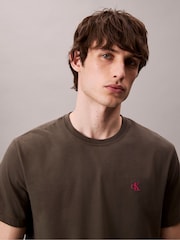 Calvin Klein Green Embroidered Monogram Logo Relaxed T-Shirt - Image 2 of 7