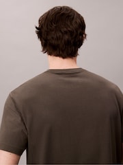 Calvin Klein Green Embroidered Monogram Logo Relaxed T-Shirt - Image 4 of 7