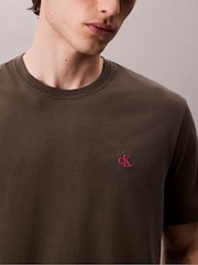 Calvin Klein Green Embroidered Monogram Logo Relaxed T-Shirt - Image 6 of 7