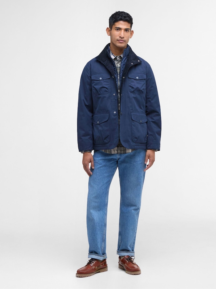 Barbour® Blue Ogston Jacket - Image 2 of 9 Barbour® Blue Ogston Jacket - Image 2 of 9