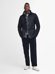 Barbour® Blue Check Liddesda Dark Coat - Image 3 of 10