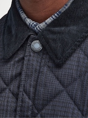 Barbour® Blue Check Liddesda Dark Coat - Image 6 of 10