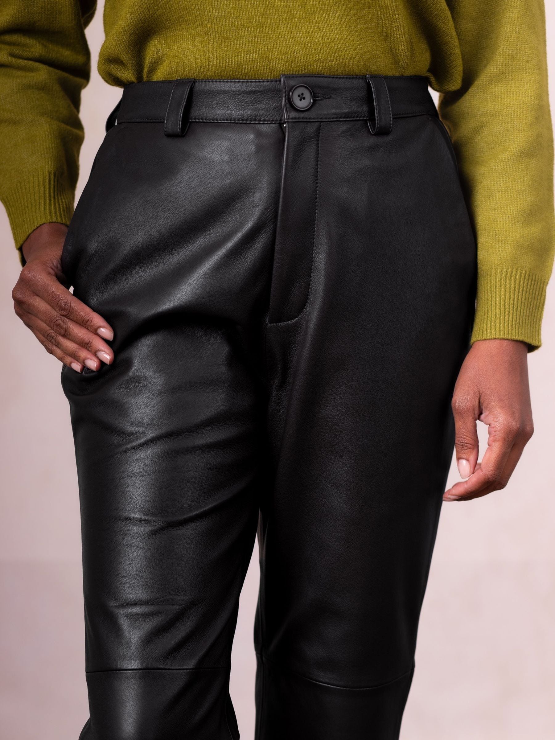 Buy Lakeland Leather Black Leather Trousers from Next Switzerland