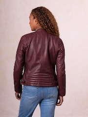 Lakeland Leather Red Buttermere Racer Jacket - Image 4 of 7