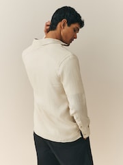 Nothing Ordinary Natural Pure Linen Long Sleeve Shirt - Image 4 of 9