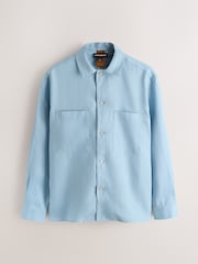 Nothing Ordinary Blue Pure Linen Long Sleeve Shirt - Image 1 of 3