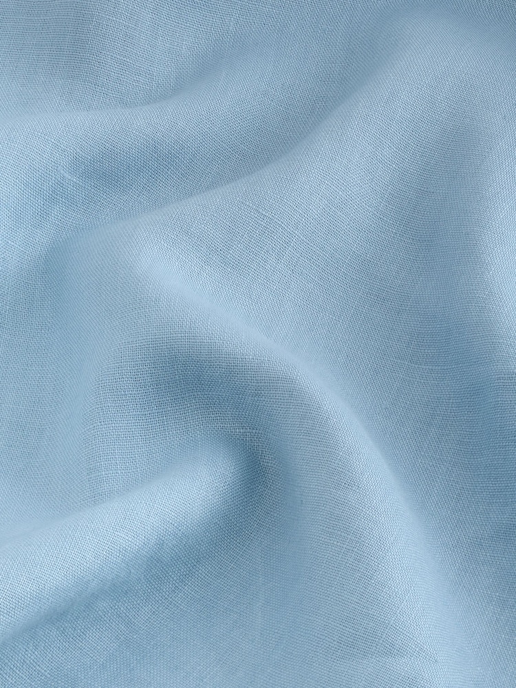 Nothing Ordinary Blue Pure Linen Long Sleeve Shirt - Image 8 of 8