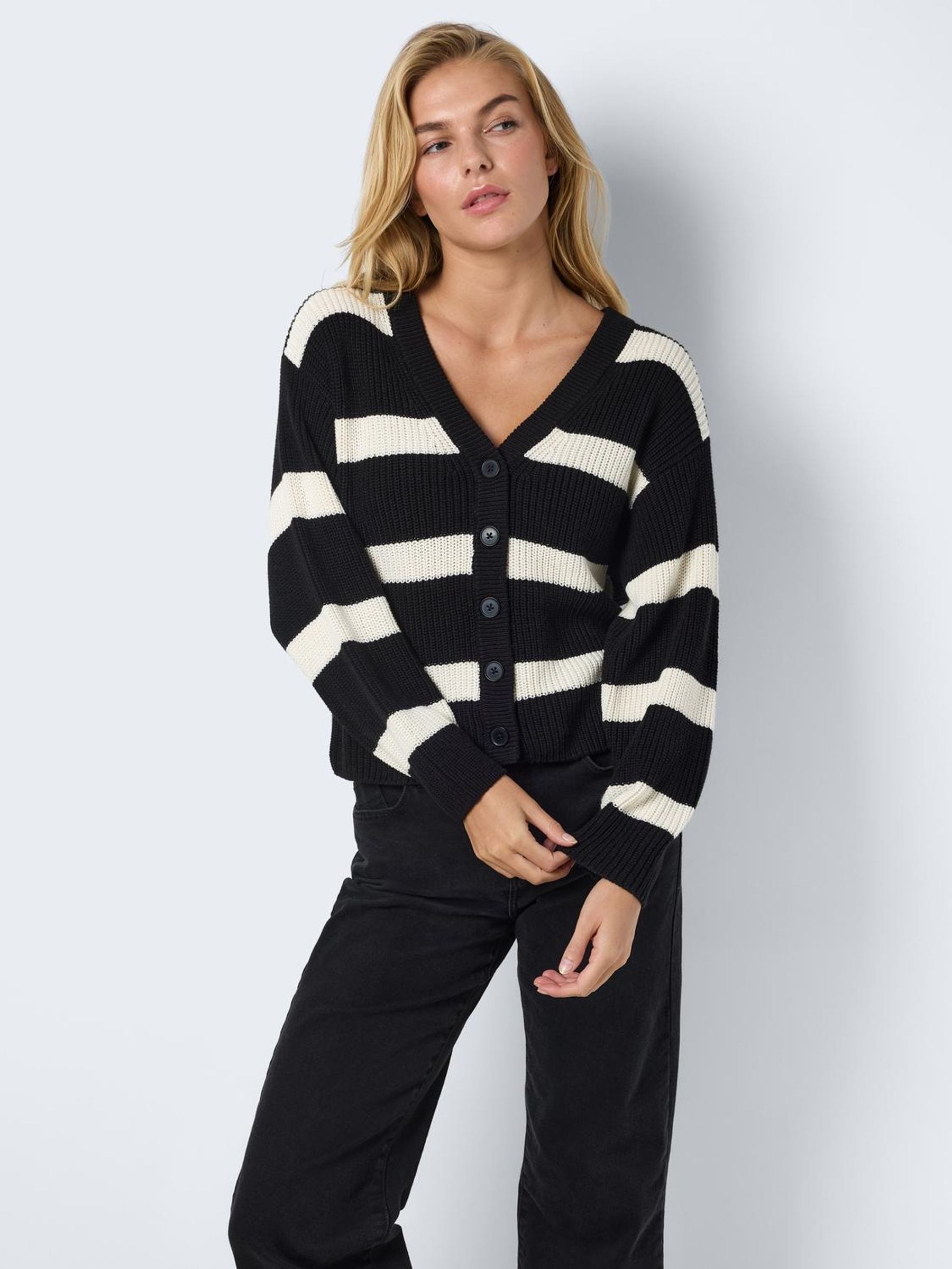 Buy NOISY MAY Black Stripe Long Sleeve Cardigan from Next South Africa