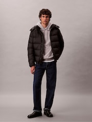 Calvin Klein Black Hooded Down Puffer Jacket - Image 3 of 6