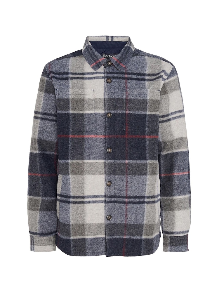 Barbour® Blue Chapter Check Overshirt - Image 7 of 7