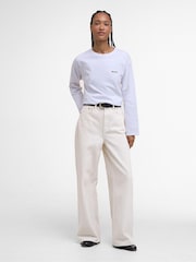 Barbour® White Lavensdale Top - Image 2 of 7