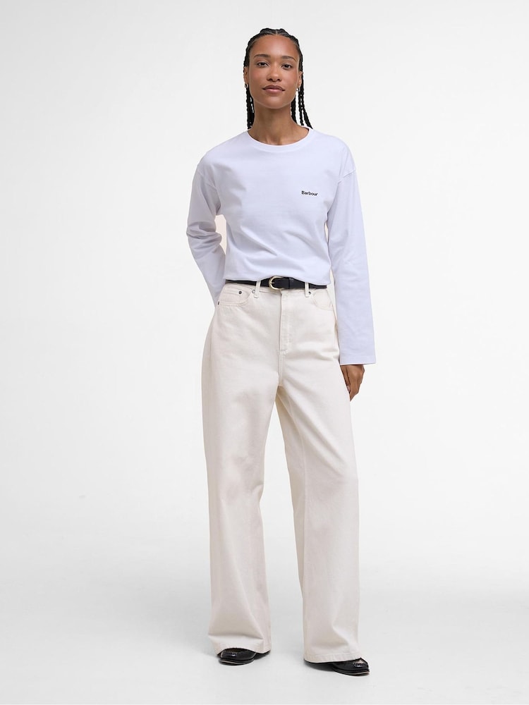 Barbour® White Lavensdale Top - Image 2 of 7 Barbour® White Lavensdale Top - Image 2 of 7