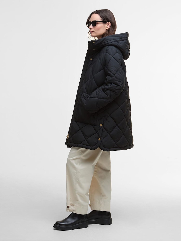 Barbour® Black Kailyn Puffer Coat - Image 2 of 8 Barbour® Black Kailyn Puffer Coat - Image 2 of 8