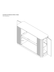 Light Grey Valencia Console Table - Image 3 of 10