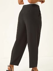 Roman Black Petite Ankle Grazer Smart Stretch Trousers - Image 3 of 5