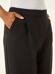 Roman Black Petite Ankle Grazer Smart Stretch Trousers - Image 5 of 5