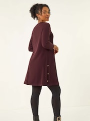 Roman Red Petite Buttoned Stretch Dress - Image 3 of 5