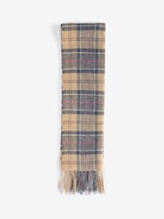 Barbour® Brown Tartan Lambswool Scarf - Image 3 of 5