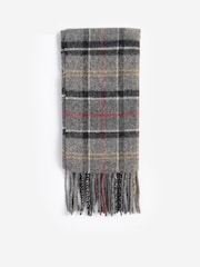 Barbour® Grey Tartan Lambswool Scarf - Image 3 of 5