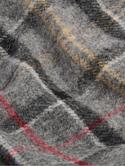 Barbour® Grey Tartan Lambswool Scarf - Image 4 of 5