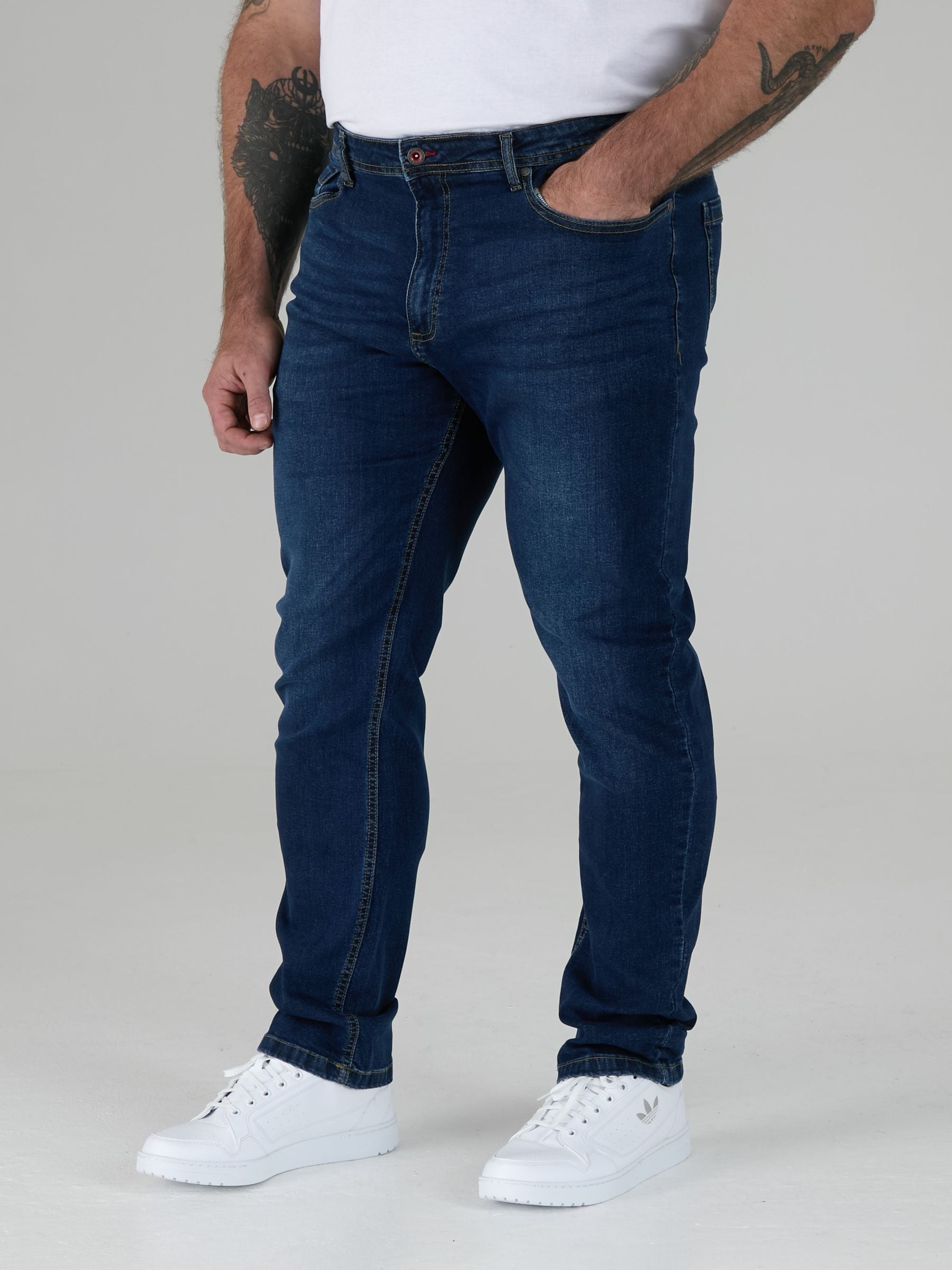 Buy D555 Dark Blue CEDRIC Tapered Fit Stretch Jeans from Next USA