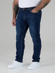 D555 Blue AMBROSE Tapered Fit Stretch Jeans - Image 1 of 10
