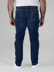 D555 Blue AMBROSE Tapered Fit Stretch Jeans - Image 3 of 10