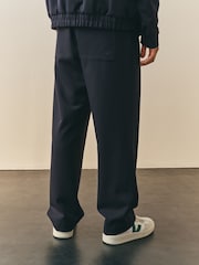 Nothing Ordinary Navy Twill Textured Pleat Front Trousers - Image 3 of 5