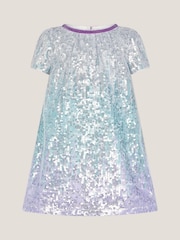 Monsoon Blue Baby Mermaid Ombre Sequin Dress - Image 1 of 3