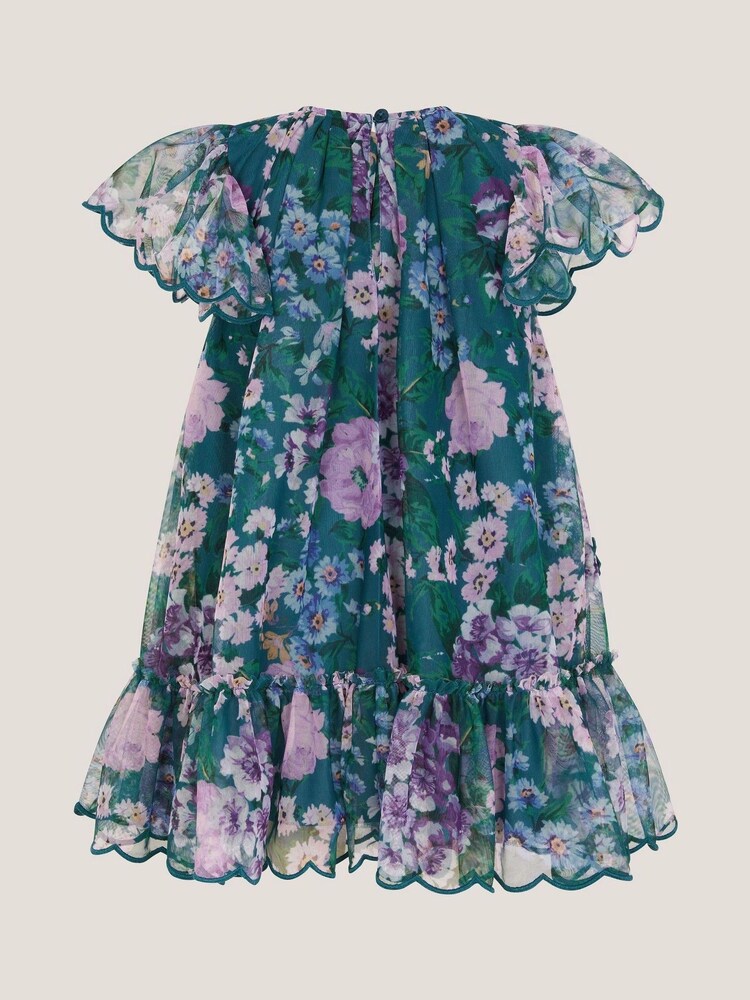 Monsoon Blue Baby Wildflower Swing Dress - Image 2 of 3 Monsoon Blue Baby Wildflower Swing Dress - Image 2 of 3