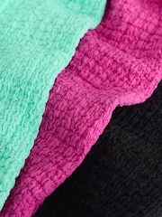 Black/Pink/Green Crinkle Shorts 3 Pack (3-16yrs) - Image 6 of 7