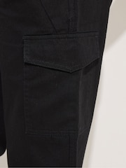 PixieGirl Petite Black Barrel Leg Cargo Trousers - Image 5 of 5