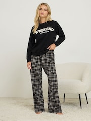 PixieGirl Petite Black Check Pyjamas - Image 1 of 5