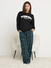 PixieGirl Petite Blue Check Pyjamas - Image 1 of 6