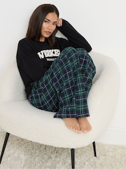 PixieGirl Petite Blue Check Pyjamas - Image 3 of 6